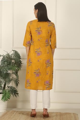 Image of W for Woman Swiss Dot Textured Cotton Straight Kurta