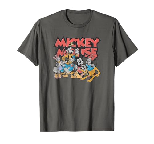 T-shirt Mickey Disney pour look urbain avec motif vintage poster nostalgique