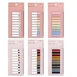 Potanro Sticky Tabs 6 Sheets Book Tabs Writable Sticky Notes Tabs with Ruler for Office Supplies Pag