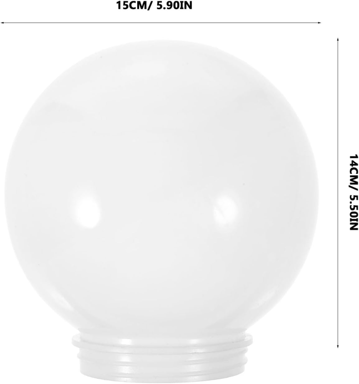Garneck Acrylic Spherical Lampshade Light Globes for Light Fixtures Outdoor and Indoor Decorative Shade