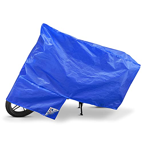 TUFFPAULIN Bike Cover, Standard Size, Blue, UV Protection & Water Resistant Dustproof Bike Body Cover for Two Wheeler, Scooter, Motor Cycle with Carry Bag-1 No.