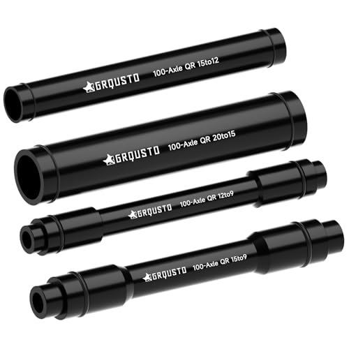 GRQUSTO 100mm Quick Release Hub Thru Axle Adapter for Road Mountain Bicyle, 6061 Aluminium Alloy Wheel Fork Axle Adapter Conversion 15mm to 9mm