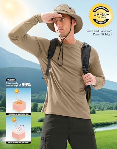 Image of Men's Sun Protection Long Sleeve Shirts UPF 50+