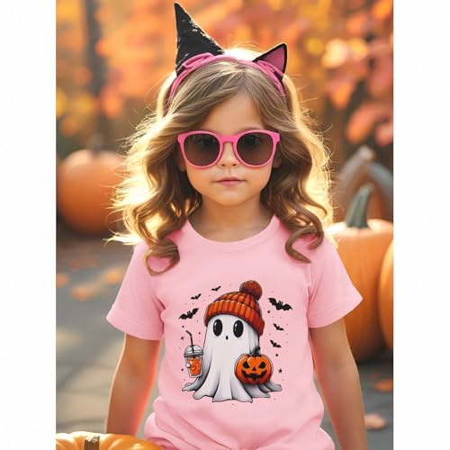 Halloween Shirts for Toddler Baby Girls Boys Pumpkin T-Shirts Ghost Tees Short Sleeve Tops Spooky Season Clothes4