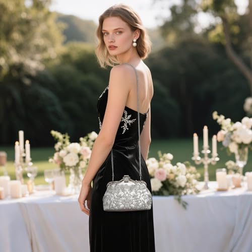 Image of UBORSE 1920s Vintage Clutch Purse Beaded Evening Bag for Women Formal Bridal Sequin Handbag Clutch for Wedding /Prom /Cocktail | 1920s