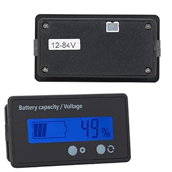 Ubersweet Battery Capacity Monitor, Waterproof Battery Capacity Display for Battery for Home for Battery Capacity Status(Blue, Pisa Leaning Tower Type)'