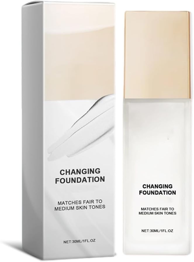 Color Changing Foundation for Mature Skin,2026 New Hydrating and Lightweight Liquid Foundation, Tone Suitable for All Skin Types，1