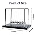 BEWITU Large Newtons Cradle Pendulum with 7 Balls, 9 inch Newtons Cradle Balance Balls, Science Physics Desk Decoration, Office Home Desk Decoration, Calm Down Fidgets (Black Wooden Base)