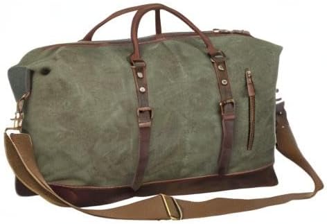 S-ZONE Duffle Bag for Travel Canvas Duffel Bag Carry on Weekender Bag for Men - Image 7