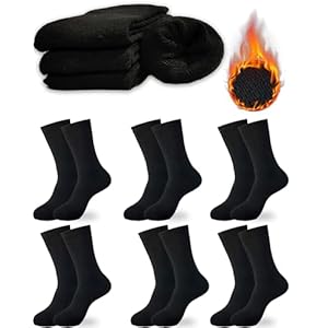 DIVABONNA 6 Pares Calcetines Térmicos Lana – Calcetines Térmicos Hombre Mujer – Calcetines Invierno Hombre Mujer