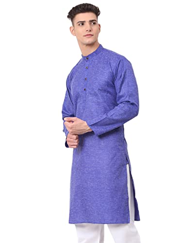 Image of Jompers Men's Cotton Ethnic Solid Kurta.