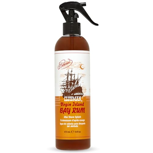 Clubman Virgin Island Bay Rum After Shave Spray Cologne - Classic Aftershave for Men Splash After Shaving 16 fl oz
