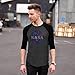 NASA Logo Mens Graphic Baseball Tee, Grey/Black, Large