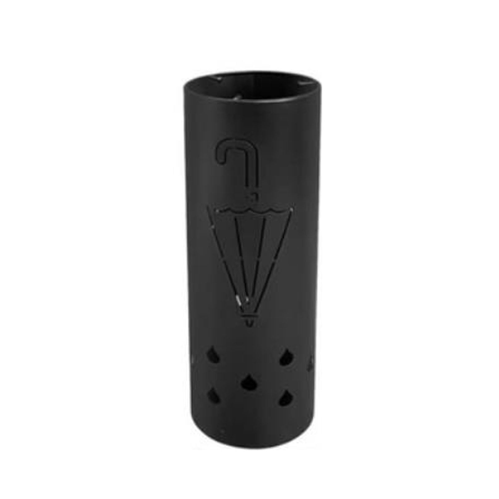 Z4T8M2K6G5 Umbrella Holder Modern Metal Freestanding Small Umbrella Holder Stand Storage Rack with Hooks, Household Hotel Lobby Commercial Bucket for Entrance, Bin(Black)
