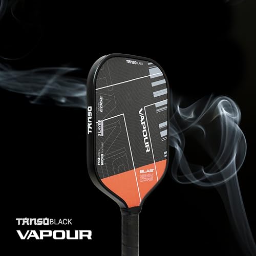 Image of TANSO Black Vapour Gen IV Professional Pickleball Paddle | 3 Layer Infused Foam Core | Micro-Textured Pro Spin Surface | Power Performance Paddle