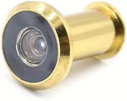 1 visualizador de porta 200 graus grande angular olho mágico segurança oculta lente de vidro ajustável para ferramentas de hardware de móveis (dourado)