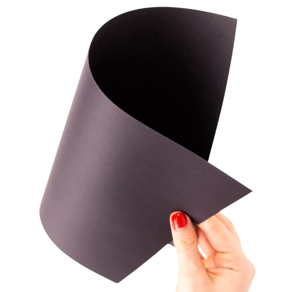 Craftelier 25 Fogli Cartoncino Nero A4 250gsm Liscio per Fustellatura, Biglietti, Scrapbooking