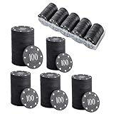BAPPKON 100 Stück Pokerchips, Jetons Chips mit Nennwert - Casino Chips und Aufbewahrungsbox , Professionelle 40 mm Chips für Texas Hold’em, Blackjack und Game Nights