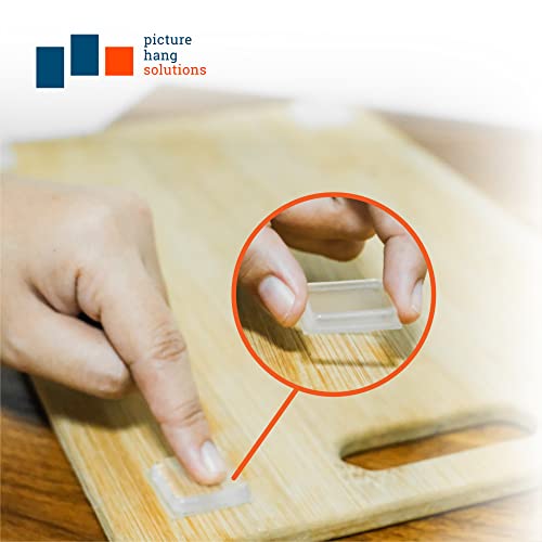 Rubber Bumpers Self Adhesive Large - 20 Pack - Rubber Pads For Cutting Board Feet - 1 Inch Square Clear Rubber Bumper Pads #TOP6