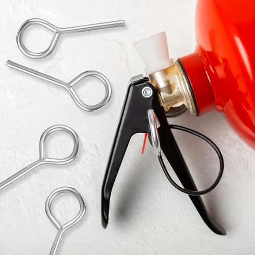 STOBOK 15 Sets Fire Extinguisher Pull Pins Replacement Lock Pins Metal Seals for and Safe Storage Fit for Various Equipment - Thumbnail 3