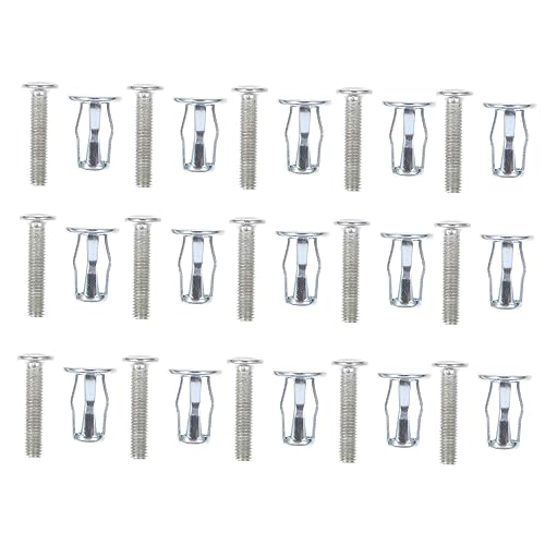 Veemoon 15pcs Screw Nut Jack Fixing Nuts Precision-Made for Metal Plates and Tubes