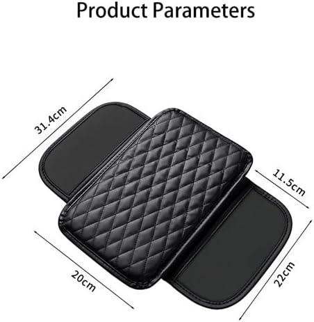 Car Armrest Cover for Nissan Sentra 1982–2025 2026 B18, Center Console Pad, Leather Armrest Box Protector, Waterproof Anti-Scratch Console Lid Cushion,Comfort Interior Accessories,A-Black