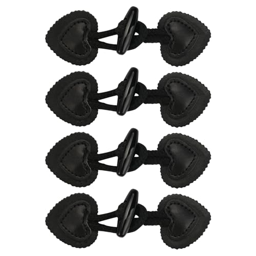 4 Paar Leder Horn Knebelverschlüsse, 11cm x 3.5cm Leder Knebelknopf Schwarz, Dufflecoat Verschluss Schwarz, Leder Knebelverschluss für DIY Handwerk Kleidung Nähen Dekoration Basteln Zubehör 4 Paar Leder Horn Knebelverschlüsse, 11cm x 3.5cm Leder Knebelknopf Schwarz, Dufflecoat Verschluss Schwarz, Leder Knebelverschluss für DIY Handwerk Kleidung Nähen Dekoration Basteln Zubehör