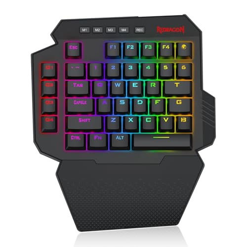 Redragon K758 Wired One-Handed RGB Mechanical Gaming...