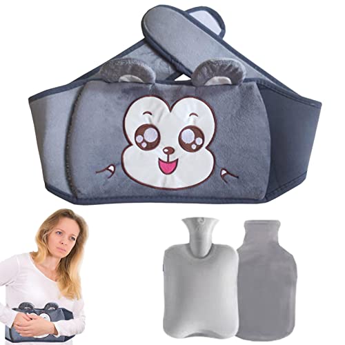 Saco de água quente - Pacote Hot Bag com Cinto Animal e Capa para Cólicas Menstruais,Bolsa de á quen