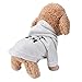 Anlrion Chat Manteau A Capuche, Vetement pour Chien, Chaud Hiver de Petit Chien et Chat avec Bonnet de Velours, Habits Chic-Pull pour Chien en Peluche de Teddy Chaud Hiver, M-Blanche