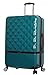 Nicole Miller New York Madison Luggage Collection - Designer Lightweight Hardside Suitcase- 20 Inch Carry On Bag with 8-Rolling Spinner Wheels (Madison Peacock)