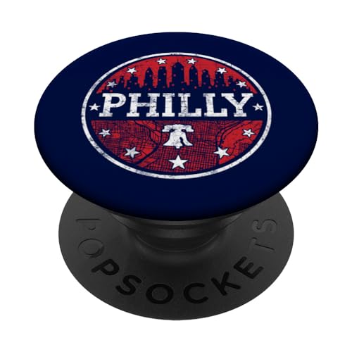 Philadelphia Philly Fan City Skyline Liberty Bell Patriotic PopSockets Adhesive PopGrip