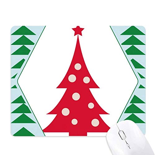 Tapis de souris green pine tree antidérapant en caoutchouc lavable pour Noël