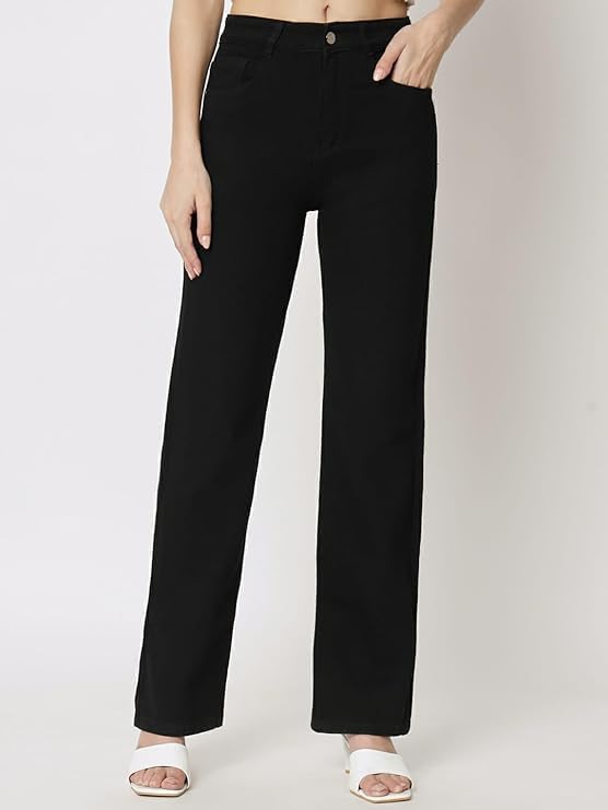 Image of CIPPY Regular Straight Fit High Rise Stretchable Jeans for Women