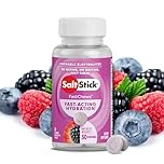 SaltStick FastChews Electrolytes - 60 Chewable Electrolyte Tablets - Salt Tablets for Running, Fast Hydration, Leg Cramps Relief, Sports Recovery - Non-GMO, Vegan, Gluten Free (Mixed Berry)