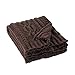Battilo Dark Brown Throw Blanket for Couch, 51