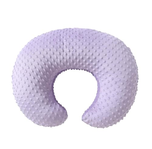Image of QUENESS Nursing Pillow Cover Breastfeeding Pillow Cases Plush Dot Slipcover (Orchid)