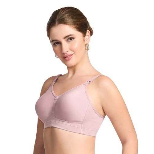 Image of TRYLO Riza T-FIT Women's Non-Padded,Non-Wired,Full Coverage,Seamless 100% Cotton Feel Fabric Bra Available in Multicolor