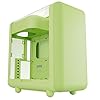 Hyte X50 – Carcasa para PC ATX de media torre para juegos de rendimiento moderno, chasis optimizado de alto flujo de aire, panel de micromalla, vidrio acústico templado, leche matcha (verde)