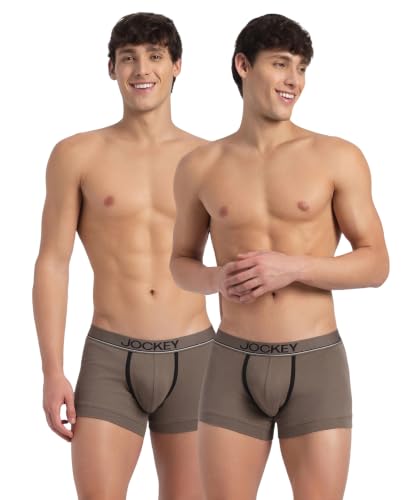 Image of Jockey 8015 Men Super Combed Cotton Solid Trunk (Pack of 2)