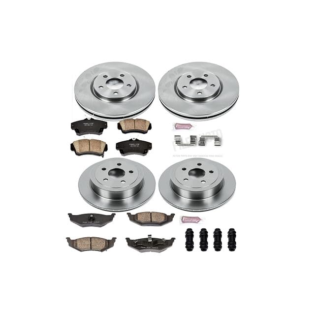 Image of PowerStop Front and Rear Brake Kit for Chrysler PT Cruiser 2004-05 - Z17 Ceramic Brake Pads & Disc Rotors Replacement, KOE1707