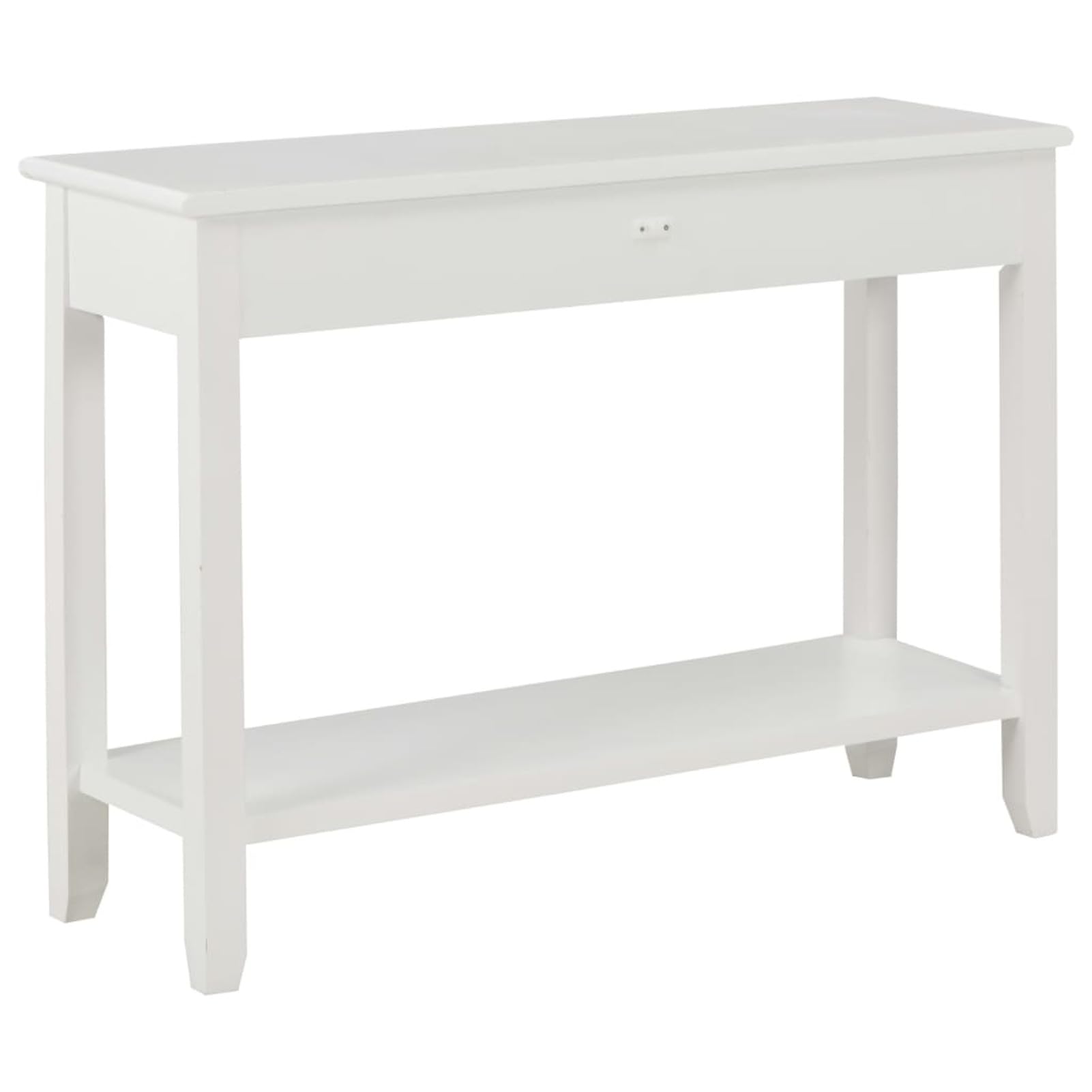 Homgoday Mesa Consola de Madera Blanco 110x35x80 cm Mesas auxiliares de salón,Mesa Consola Recibidor Mueble de Entrada Estrecha Clásica