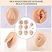 Piercing Kit Silicone Model Body Part Displays Set, 8pcs Soft Body Piercing Practice Model Kit with Display Holder,Soft Fake Tongue Mouth Nose Eye Navel Ear 5D Model Training Tool Kit for Piericng