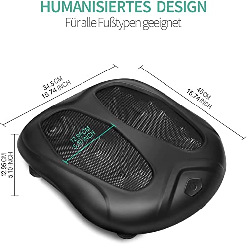 Nekteck Fußmassagegerät mit Wohltuender Hitze Shiatsu Elektrisches Fussmassagegerät für Plantarfasziitis, Eingebaute Infrarot-Wärmefunktion und Netzkabel - Image 7