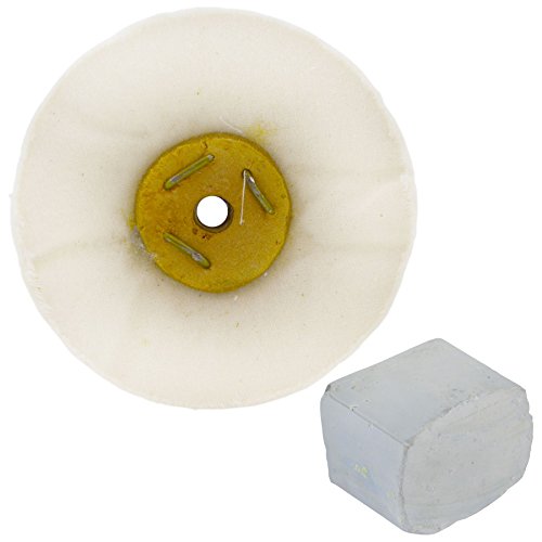 MOP de pulido final de 4" x 1" suelto: solucione la opacidad en metales con compuesto 250g