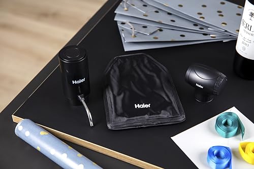 Haier Elektrischer Weinbelüfter & Dosierer, 2 in 1, verbesserte Aromatisierung und Frische, Servieren Sie mit Geschwindigkeit und Perfektion, perfekte Geschenkoption für Weinliebhaber