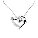 Cupid Arrow Red Heart Pendant Silver Love Necklace for Girlfriend Anniversary Valentines Jewelry Gift