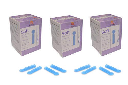 Blood Glucose lancets x 150pcs for Diabetics Test Single use codefree Safe ACCU AQ Lancing Device