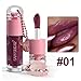 LuckNest 3 Colors Shimmery Lip Gloss, Glitter Moisturizing Lipstick,Nourishing and Hydrating with High-Shine Glimmer Finish & Sheer Wash Of Color, Non-Sticky, Vegan & Cruelty-free