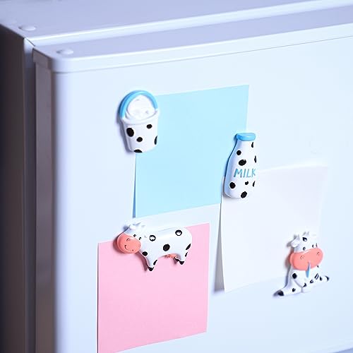 Imanes decorativos de vaca y botella de leche 3D set de 4 miniatura 7
